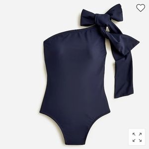 J Crew Bow One Shoulder one piece swim suit